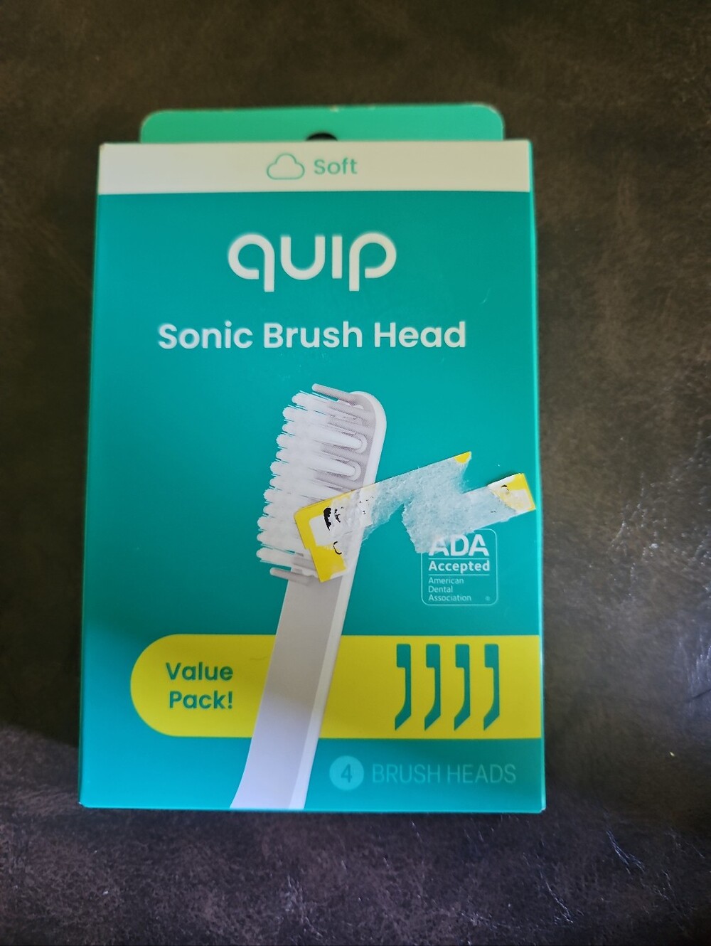 quip Sonic Replacement Brush Head Refills Refill Compact Tongue Scraper 4pk